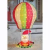 Lit 3-D Collapsible Santa in Hot Air Balloon Lawn Décor