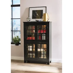 Lit Double Curio Cabinet