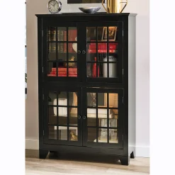 Lit Double Curio Cabinet