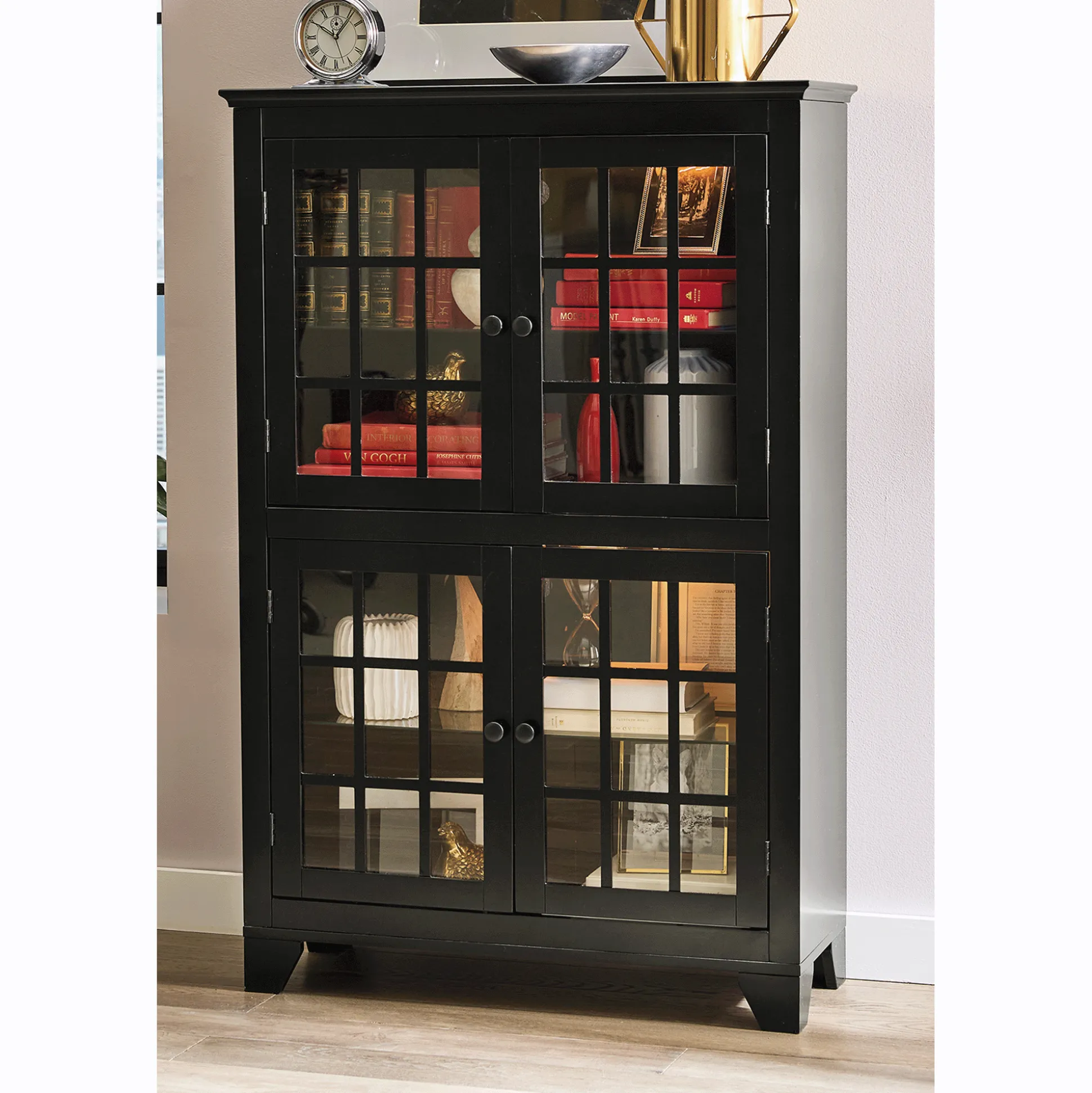 Lit Double Curio Cabinet
