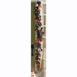 Lit Halloween Floral Garland