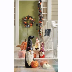 Lit Halloween Floral Garland