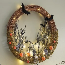 Lit Halloween Novelty Wreath