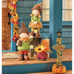 Lit Harvest Blessings Pumpkin Wagon