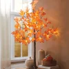 Lit Maple Leaf Tree