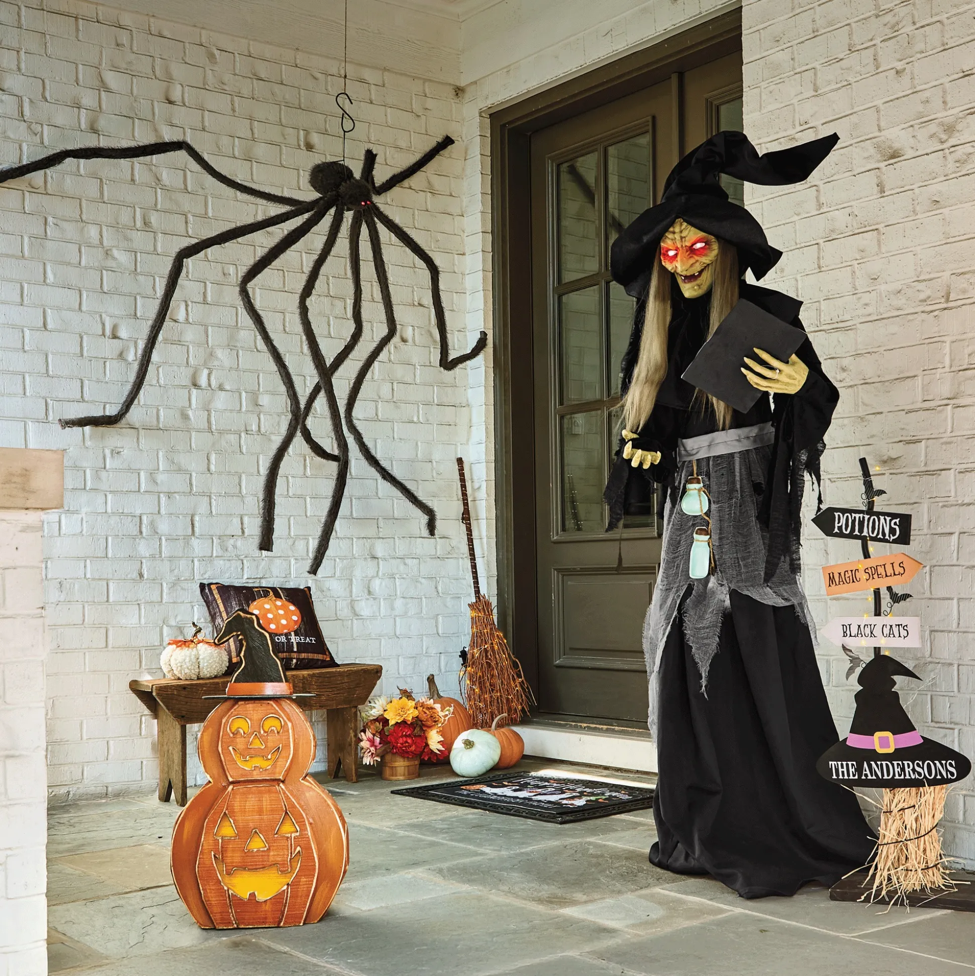 Lit Oversized Spider Décor