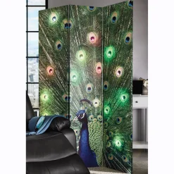Lit Peacock Room Screen