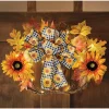 Lit Pumpkin Wreath