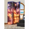 Lit Reversible Beach Views Room Screen