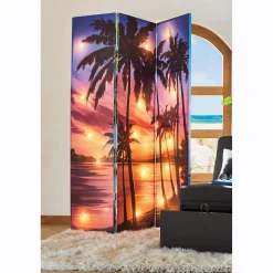 Lit Reversible Beach Views Room Screen