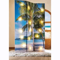 Lit Reversible Beach Views Room Screen