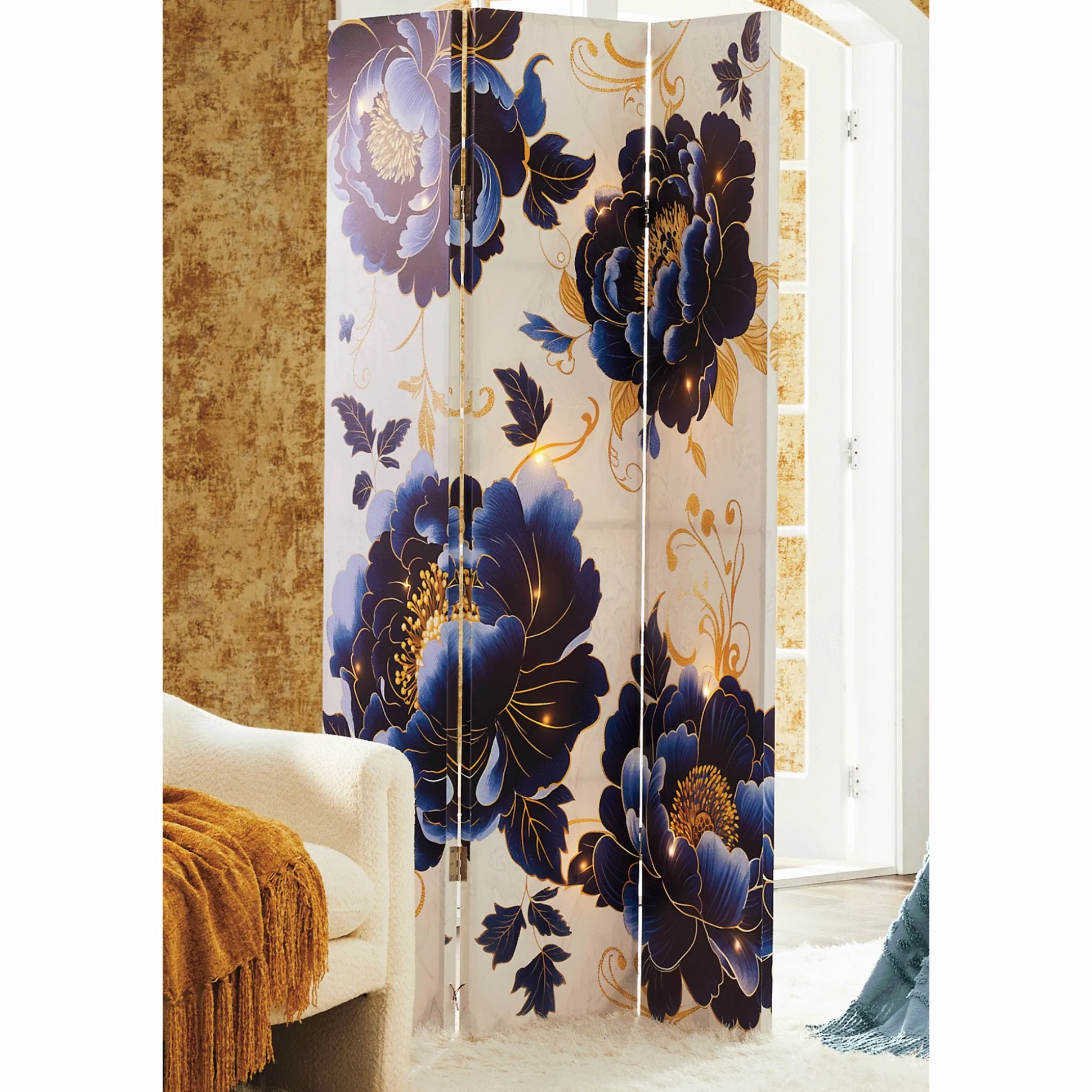 Lit Romantic Room Screen