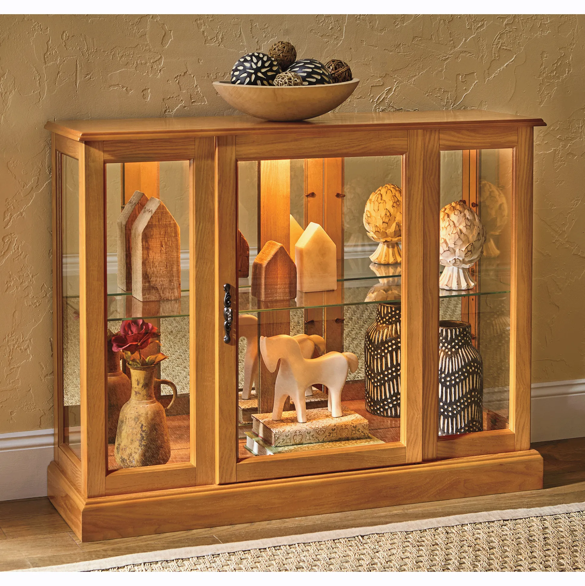 Lit Short Curio Cabinet