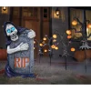 Lit Skeleton with Tombstone
