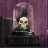 Lit Skull & Crow Cloche