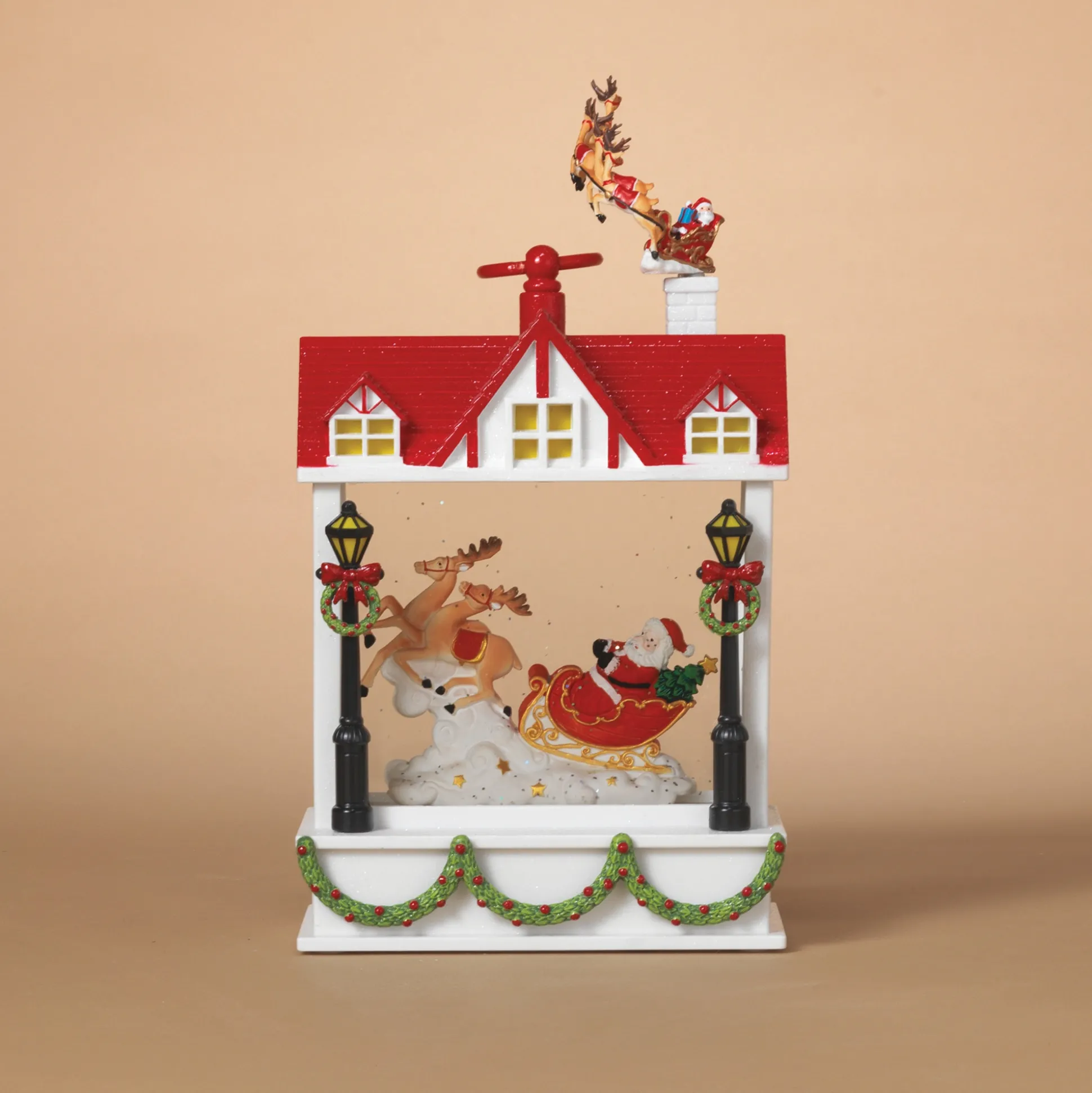 Lit Sleigh Waterglobe
