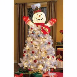 Lit Snowman Tree