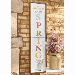 Lit Splash into Spring Porch Sign
