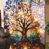 Lit Stained Glass Look Tree Room Screen