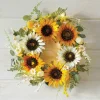Lit Sunflower Wreath
