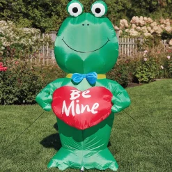 Lit Valentine Frog Inflatable