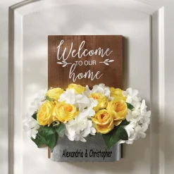 Lit Welcome To Our Home Hanging Arrangement