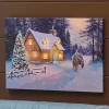 Lit Winter Scene Wall Art
