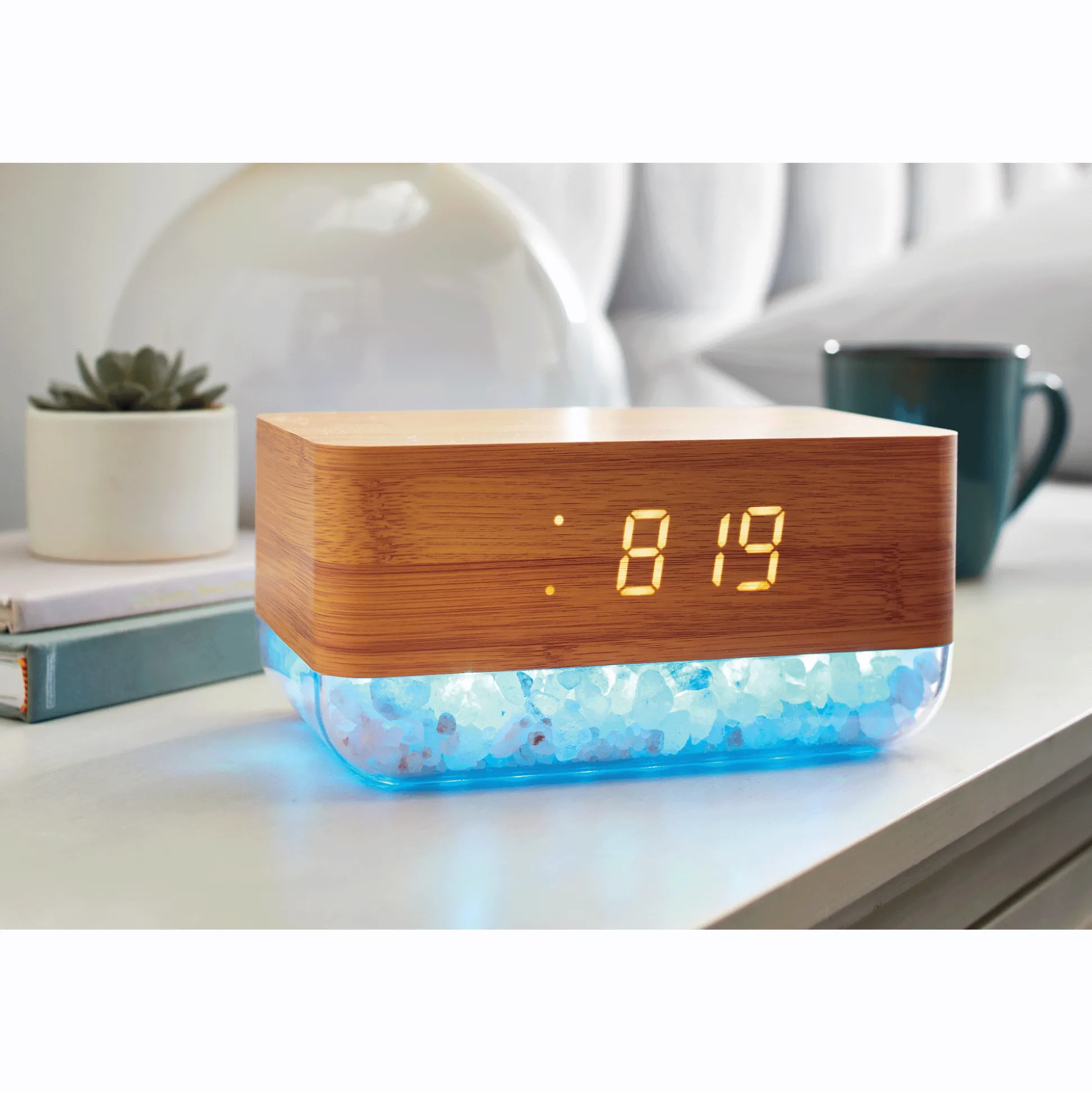 Lomi Sunrise Alarm Clock with Himalayan Salt Base