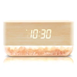 Lomi Sunrise Alarm Clock with Himalayan Salt Base