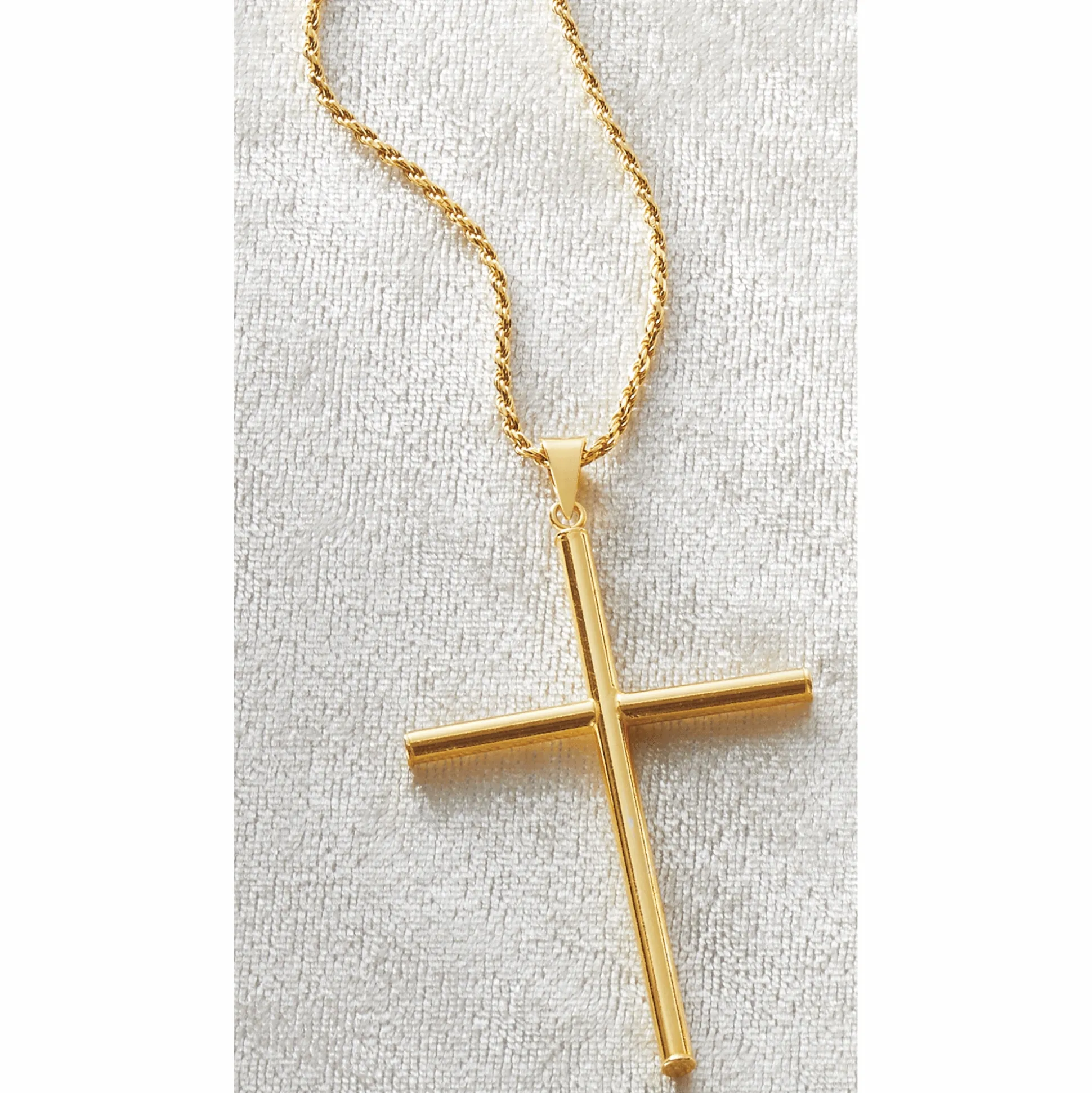 Long Tube Cross Pendant