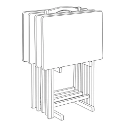 Louis 5-Piece Tray Table Set
