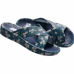 Lukees Spa Day Slide by Muk Luks with Tropical Print