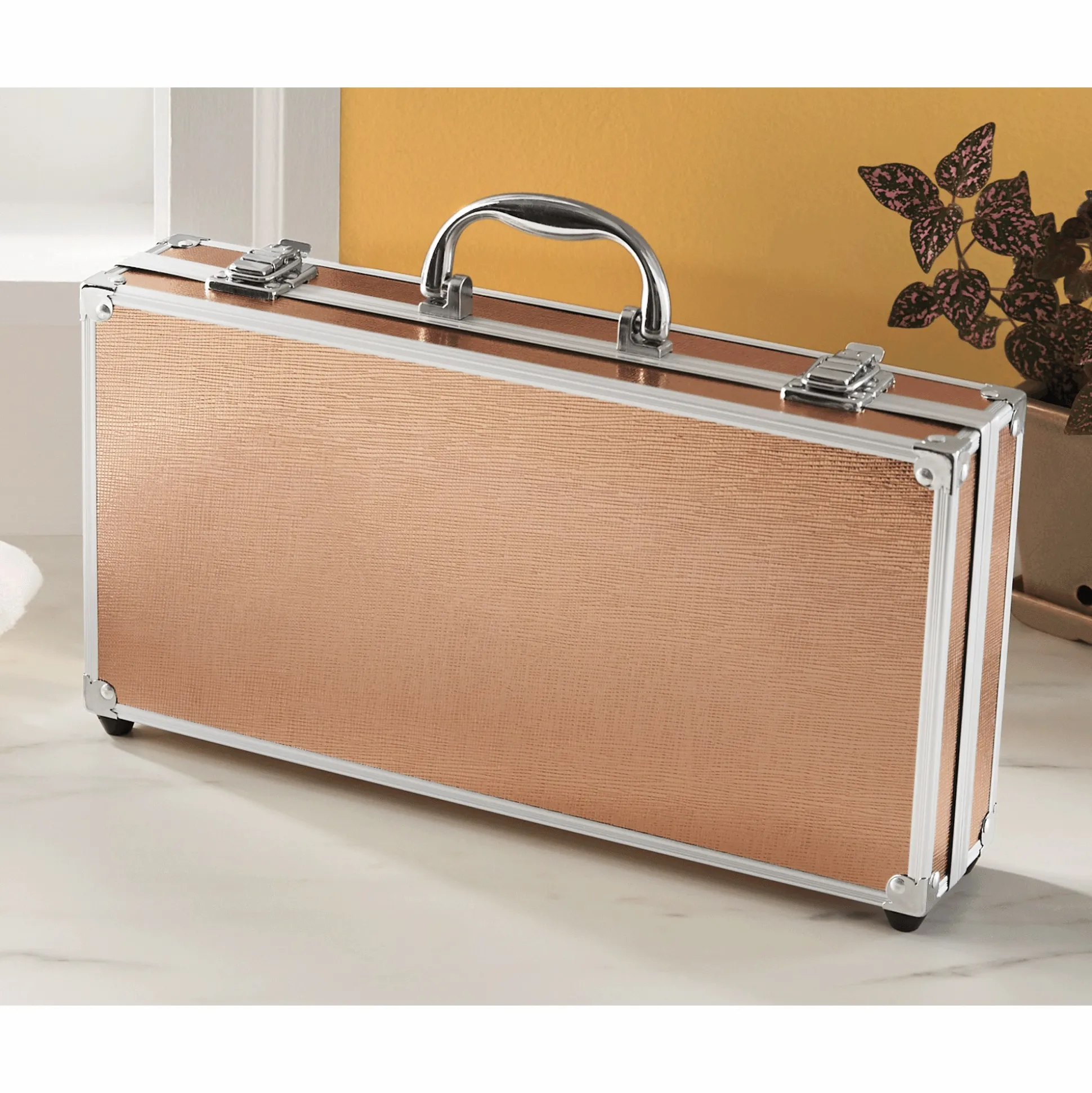 Luxe All-in-One Makeup Train Case with Over 50 Pieces