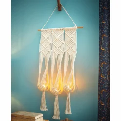 Macrame LED Candleholder