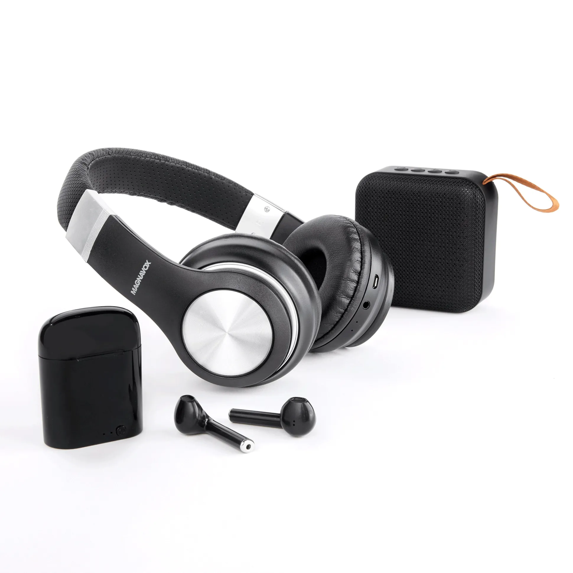 Magnavox Headphone/Speaker/Earbud Bundle