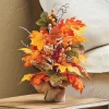 Maple Leaf Arrangement in Weighted Burlap Base