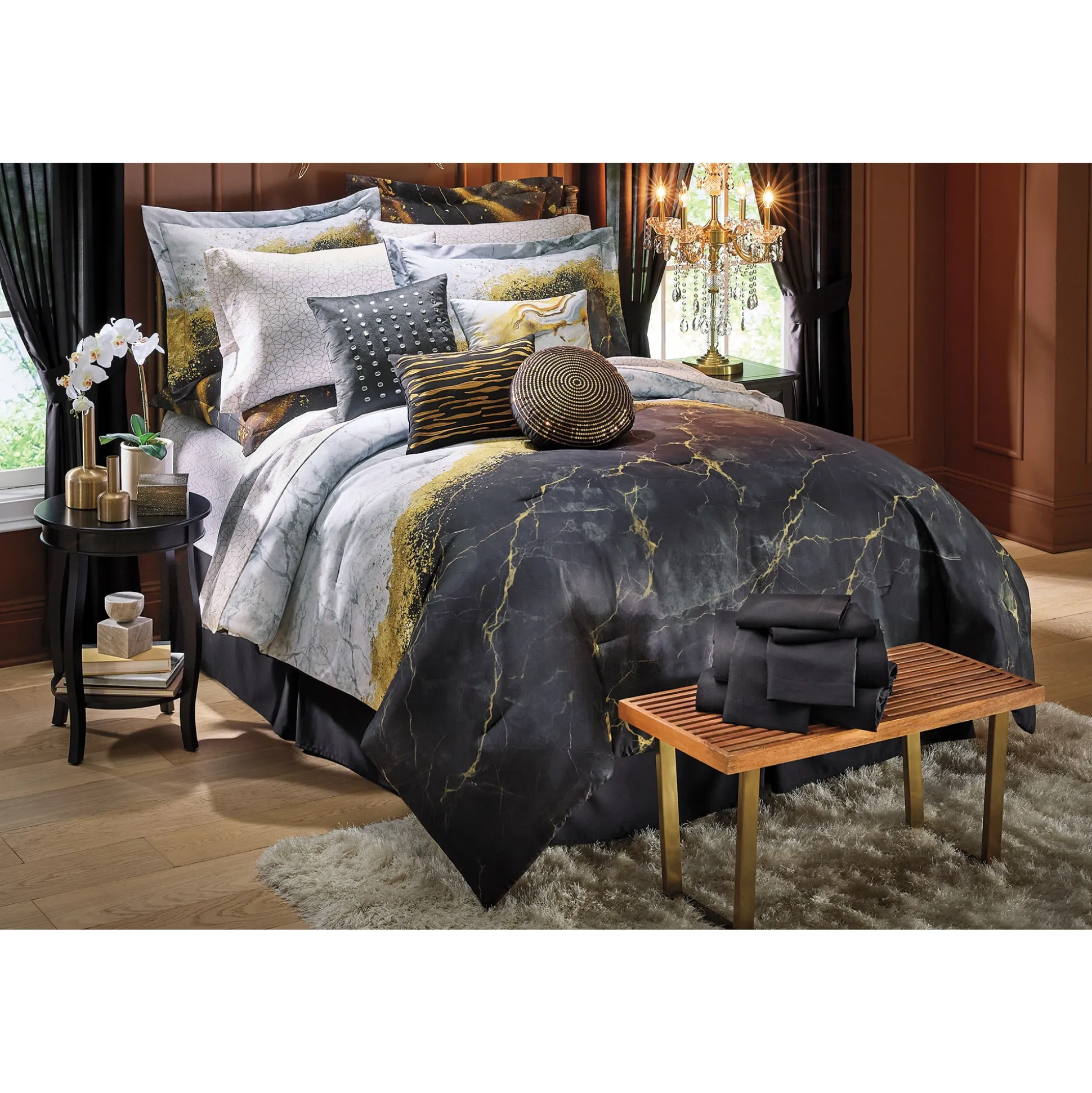 Marble 30-Piece Complete Bed Set