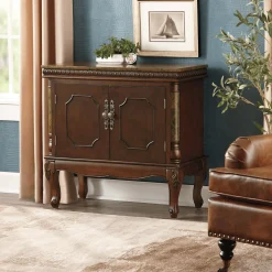 Marble-Top Credenza