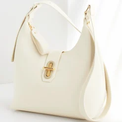 MC Gill Hobo Handbag with Zip Closure and Twist Lock