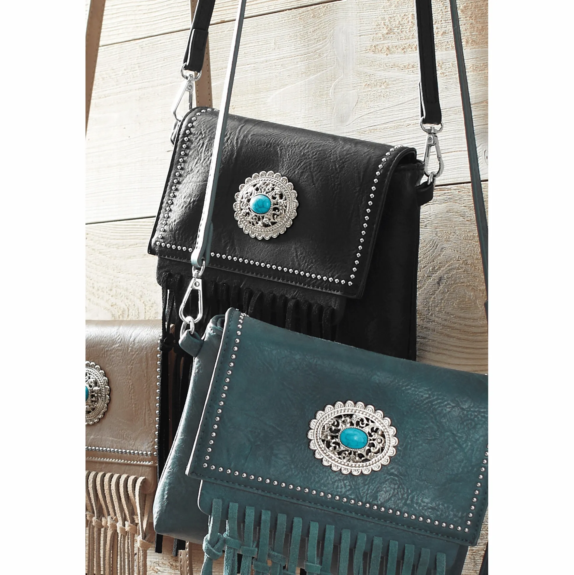 M.C. Handbags Lily Fringe Crossbody