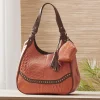 M.C. Handbags 2-Piece Jade Croco Leather Satchel