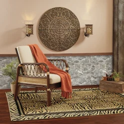 Medallion Wall Art and Global Sconces