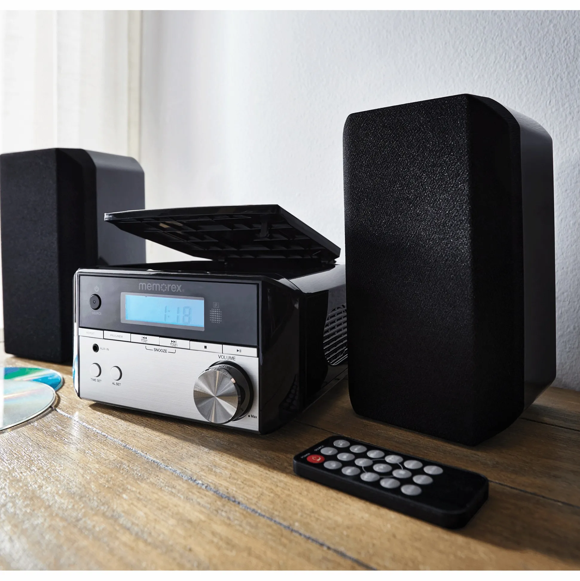 Memorex CD Micro Music System with Radio & Bluetooth
