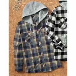 Men's Cotton Flannel with Fleece Hoodie