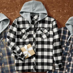 Men's Cotton Flannel with Fleece Hoodie