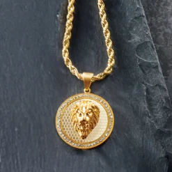 Men's Majesty Lion of Judah Goldtone Pendant