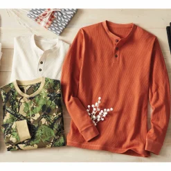 Men's 3-Pack Cotton-Blend Thermal Henleys