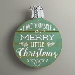Merry Little Christmas Ornament Wall Art