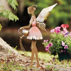 Metal Fairy with Watering Can