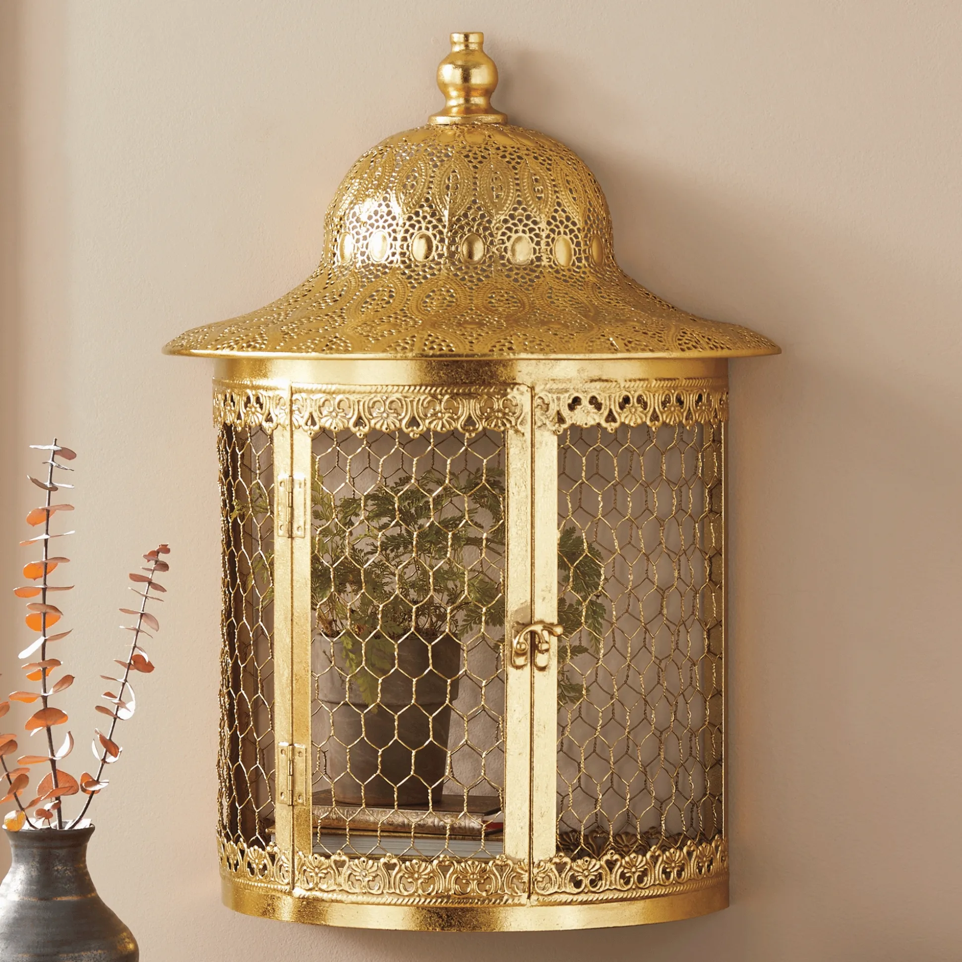 Metal Moroccan Wall Cabinet